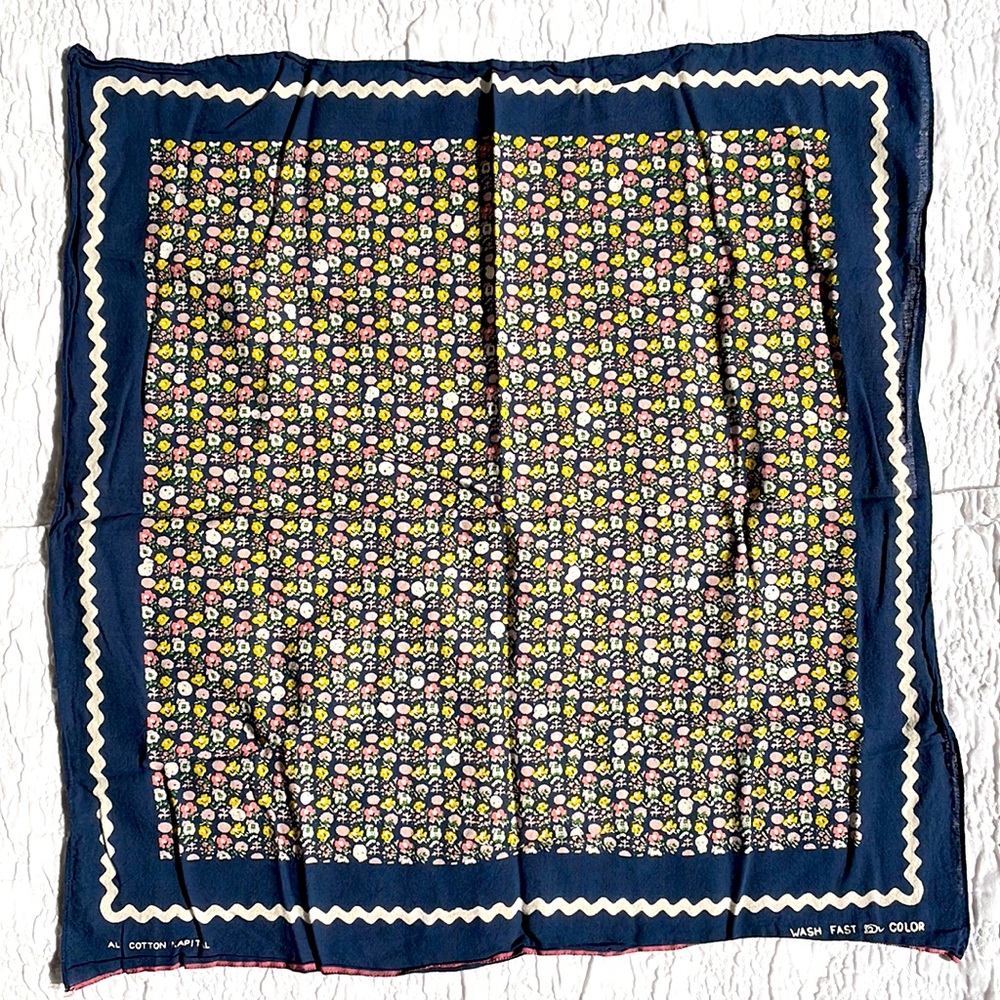 KAPITAL Navy Floral Bandana